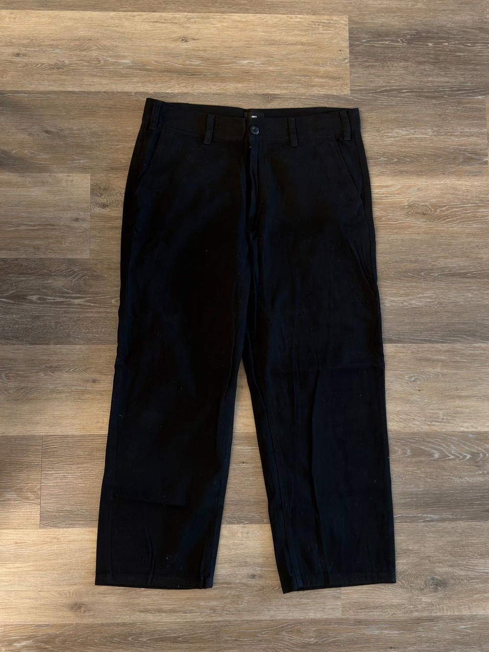 Men's obey Black Straight-Leg Pants